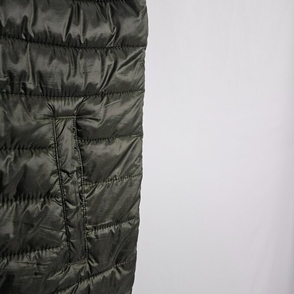 Men's AEROPOSTALE Puffer Vest Jacket DARK GREEN size L Full Zip Quilted Warm - Picture 4 of 8